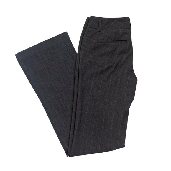 New York & Company Plaid Gray Trousers Dress Pants Stretch Size 2 Tall Grey - Picture 9 of 11